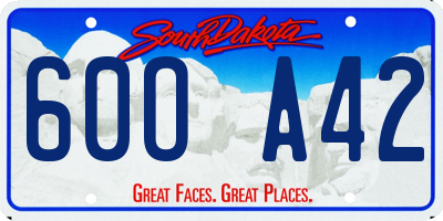 SD license plate 60OA42