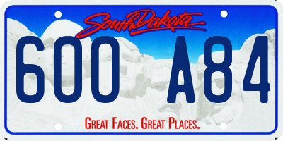 SD license plate 60OA84