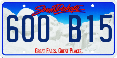 SD license plate 60OB15