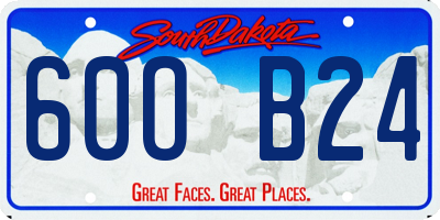 SD license plate 60OB24