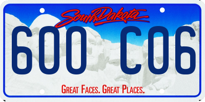 SD license plate 60OC06