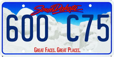 SD license plate 60OC75