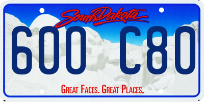 SD license plate 60OC80