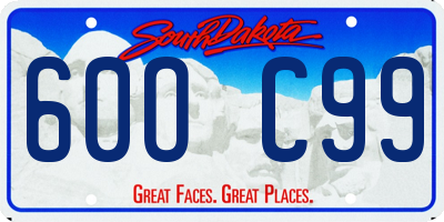 SD license plate 60OC99