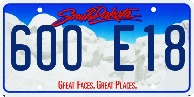 SD license plate 60OE18