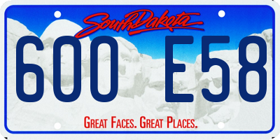 SD license plate 60OE58