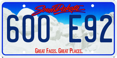 SD license plate 60OE92