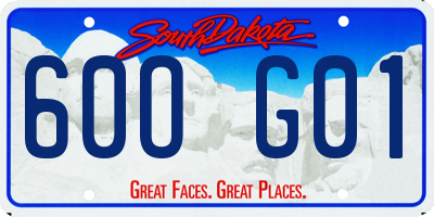 SD license plate 60OG01