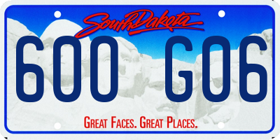 SD license plate 60OG06