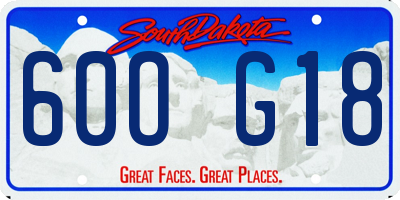 SD license plate 60OG18