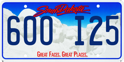 SD license plate 60OI25