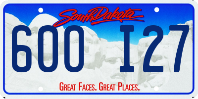 SD license plate 60OI27