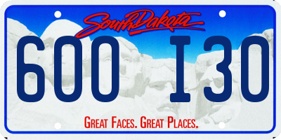 SD license plate 60OI30