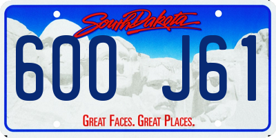 SD license plate 60OJ61