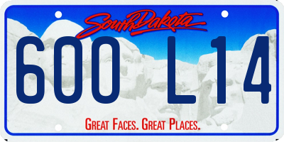 SD license plate 60OL14