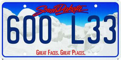 SD license plate 60OL33