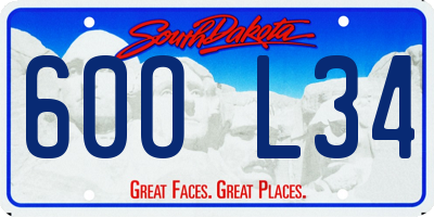 SD license plate 60OL34
