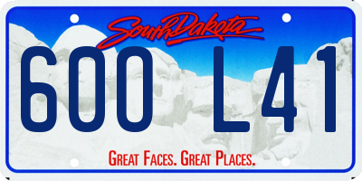 SD license plate 60OL41