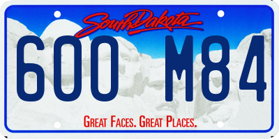 SD license plate 60OM84