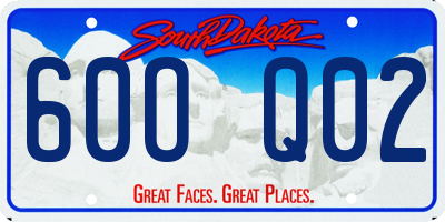 SD license plate 60OQ02