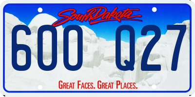 SD license plate 60OQ27