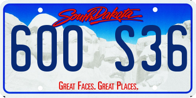 SD license plate 60OS36