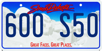 SD license plate 60OS50