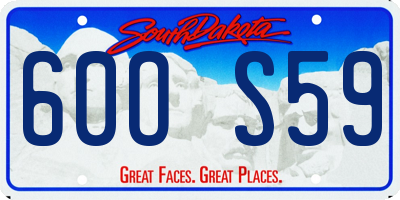 SD license plate 60OS59