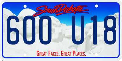 SD license plate 60OU18