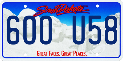 SD license plate 60OU58