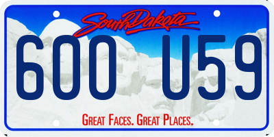 SD license plate 60OU59