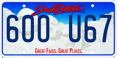 SD license plate 60OU67