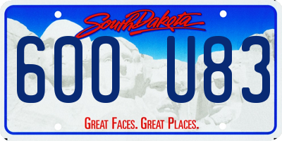 SD license plate 60OU83