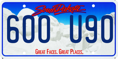 SD license plate 60OU90