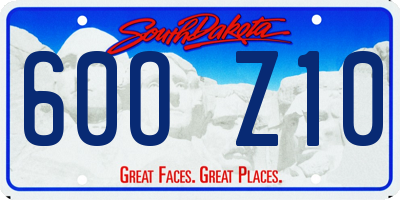 SD license plate 60OZ10