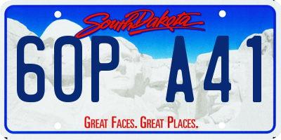 SD license plate 60PA41