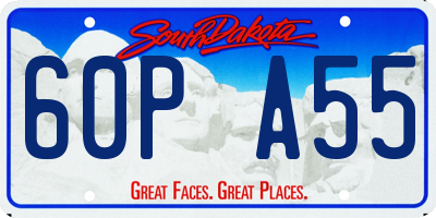 SD license plate 60PA55