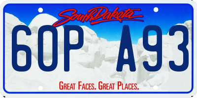 SD license plate 60PA93