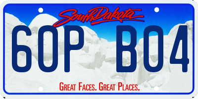 SD license plate 60PB04