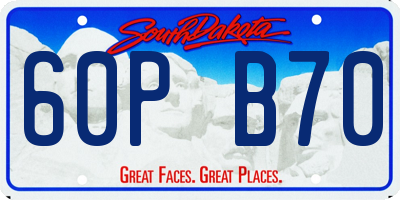 SD license plate 60PB70