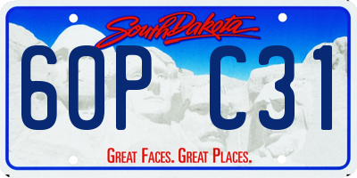 SD license plate 60PC31