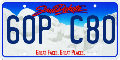 SD license plate 60PC80