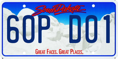 SD license plate 60PD01
