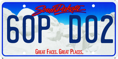 SD license plate 60PD02