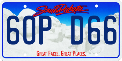 SD license plate 60PD66