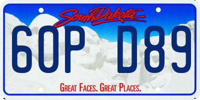 SD license plate 60PD89