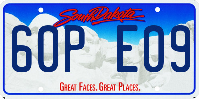 SD license plate 60PE09