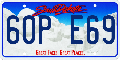SD license plate 60PE69