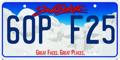 SD license plate 60PF25