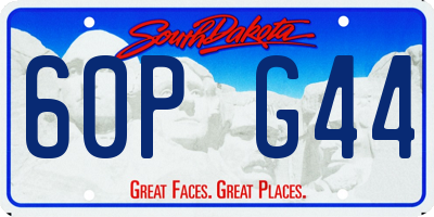 SD license plate 60PG44